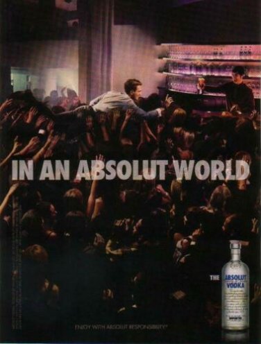 10 DIFFERENT ABSOLUT VODKA MAGAZINE ADS - LOT #4