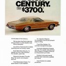 1973 BUICK CENTURY COLONNADE HARDTOP COUPE Magazine Ad "Priced Under $3700" 1973 BUICK CENTURY COLONNADE HARDTOP COUPE Magazine Ad "Priced Under $3700"