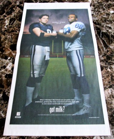 REX GROSSMAN and MARVIN HARRISON Super Bowl XLI got milk? USA Today Newspaper Ad
