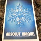ABSOLUT UNIQUE Canadian Vodka Ad LARGE NEWSPAPER PAGE 2000 HARD TO FIND! ABSOLUT UNIQUE Canadian Vodka Ad LARGE NEWSPAPER PAGE 2000 HARD TO FIND!