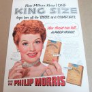 LUCILLE BALL CALL FOR PHILIP MORRIS Cigarette Magazine Ad 1953 LUCILLE BALL CALL FOR PHILIP MORRIS Cigarette Magazine Ad 1953