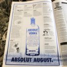ABSOLUT AUGUST Vancouver Event Itinerary Vodka Ad © 1993 - RARE!