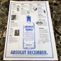 ABSOLUT DECEMBER Vancouver Event Itinerary Vodka Ad © 1993 - RARE!