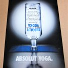 ABSOLUT YOGA Large-Size Vodka Magazine Ad