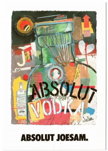 ABSOLUT JOESAM Vodka Ad Promocard Postcard &Acirc;&copy; 1991