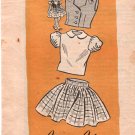 Vintage Mail Order 4796 Anne Adams Girls' Skirt Blouse and Vest 50s Size 6