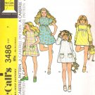 Vintage Pattern McCalls 3486 Girl Dress 70s Size 7 UNCUT