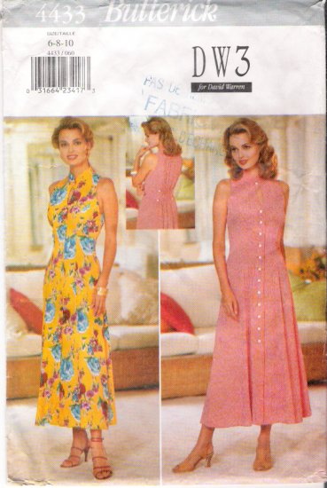 Pattern Butterick 4433 Miss Dress 90s Size 6-10 UNCUT