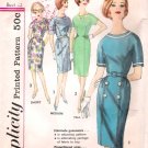 Vintage Pattern Simplicity 4297 Misses' One-Piece Dress in Proportioned Sizes Early 60s Size 12 B32