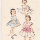 Vintage Pattern Advance 8571 Girl' Full Skirted Dress 50s Size 3
