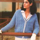 Knit Pattern Women Jacket No 1 Size 12-14or 42 in 2 Languages Printable on PDF 80s