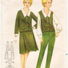 Vintage Pattern Butterick 3223 Blouse, Jacket, Vest, Skirt and Pants 60s Size 14 B34