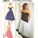 Vintage Pattern Simplicity 9506 Misses' Dress in Two Lenghts 80s Size 12-16 B34-38 UNCUT