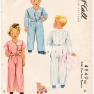 Vintage Pattern McCall 4949 Child's Girl and Boy One Piece Pajamas Size 3