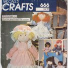 Vintage Pattern McCall's 8349 Nostalgic Dolls 80s UNCUT