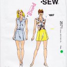 Vintage Pattern Kwik Sew 2571 Blouse and Shorts with Panel All Size XS - XL