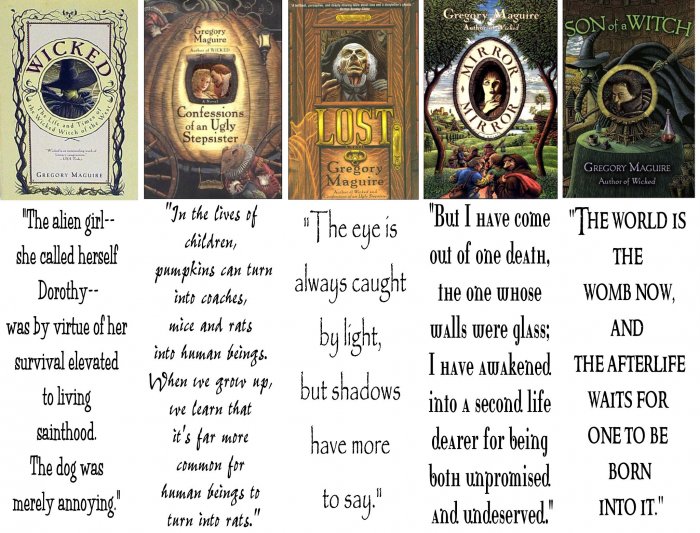 5 GREGORY MAGUIRE Wicked Lost Son of a Witch BOOKMARKS