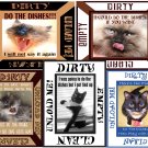 Choose CAT Cats Kitten DiShWaSheR Dirty Clean MAGNET