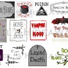 13 HALLOWEEN Witch Theme Party POTION Labels Stickers