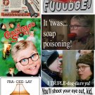 Set 7 A CHRISTMAS STORY x-mas Holiday Fridge Magnets