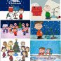 6 CHARLIE BROWN Christmas Snoopy Holiday Fridge Magnets