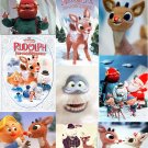 9 RUDOLPH Reindeer x-mas Holiday Fridge Magnets gift!