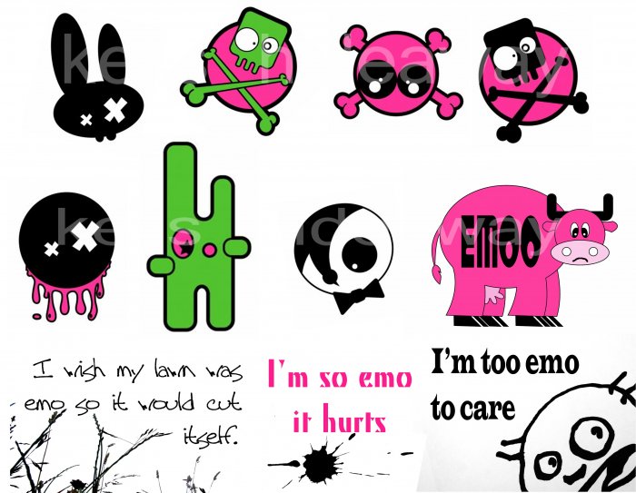 Set of 11 EMO punk FuNNy Humor Saying STICKERS