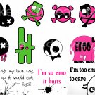 Set of 11 EMO punk FuNNy Humor Saying STICKERS