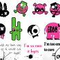 Set of 11 EMO punk FuNNy Humor Saying STICKERS