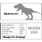 Custom T-Rex DINOsaur Candy BAR or NUGGET Wrappers
