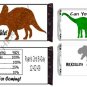 Custom T-Rex DINOsaur Candy BAR or NUGGET Wrappers