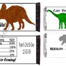 Custom T-Rex DINOsaur Candy BAR or NUGGET Wrappers UPRINT