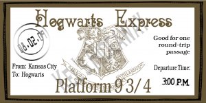 Custom WIZARD Train Ticket Party INVITATIONS Uprint