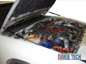 Carbon Fiber Gas Hood Damper Kit fits for 1995-1999 Nissan Maxima D1C8