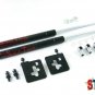 Black Strut Gas Hood Shock Lift Stainless Damper Kit fits 1990-1993 Acura Integra D2B8