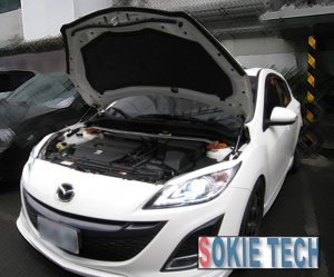 Black Strut Hood Shock Damper Kit for 2009-2013 Mazda3 MK2 BL Sedan Hatchback D2M3