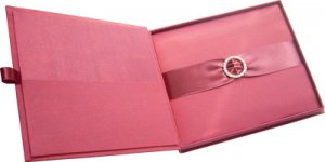 Embellished Silk Wedding Invitation Boxes