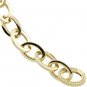 14k Yellow Gold Link Bracelet with Diamond Clasp