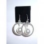 White Pearl in Circle Hoop Earrings