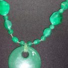 Green Disc Necklace