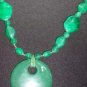 Green Disc Necklace