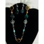 Turquoise & Glass Beading Necklace Set with Links
