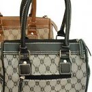Jacquard with Leather Like Trim Handbag