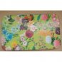 Lime Flowers Flat Checkbook Wallet