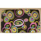BLACK RETRO THEME PRINT FLAT WALLET