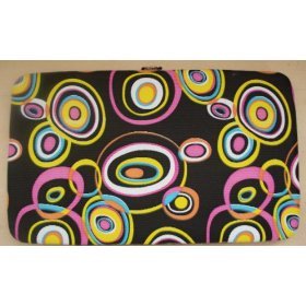 BLACK RETRO THEME PRINT FLAT WALLET