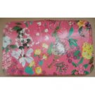 Pink Flower Flat Checkbook Wallet