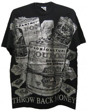 Throwback Money Black / Silver Tall Tee 3XL