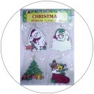 Window Clings w/ Suction Cup Holder - Christmas Theme.