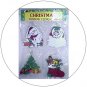 Window Clings w/ Suction Cup Holder - Christmas Theme.